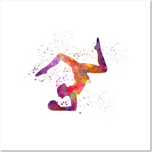 Rhythmic Gymnastics woman silhouette Posters and Art